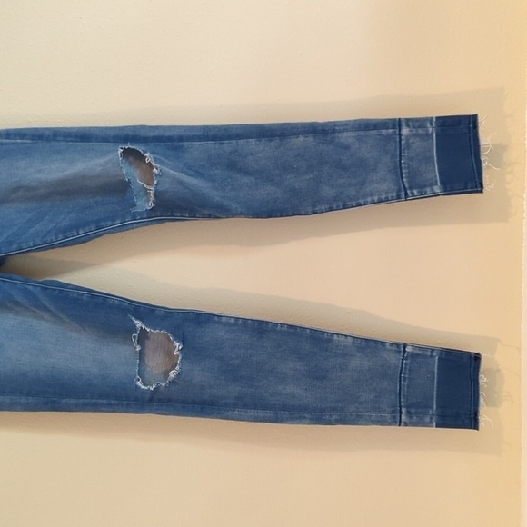 American Eagle Outfitters Super Low Jegging US Women's Size 4 Long Ripped - Picture 2 of 14